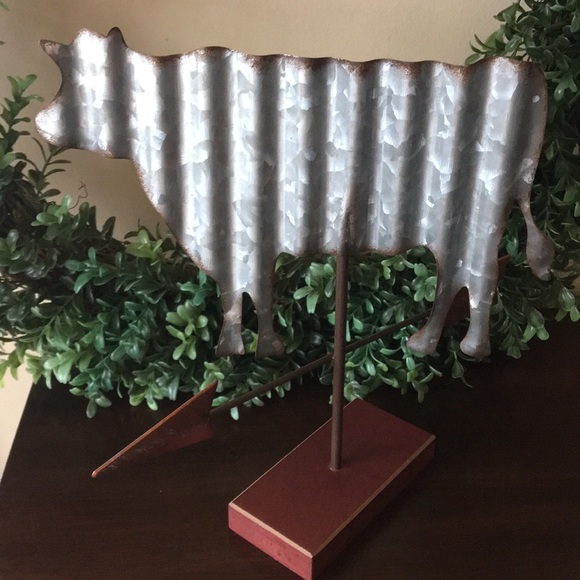 Rustic Farmhouse Country Cow Weathervane Metal - Picture 3 of 4